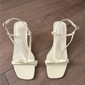 Marc Fisher Ivory Bow Sandals